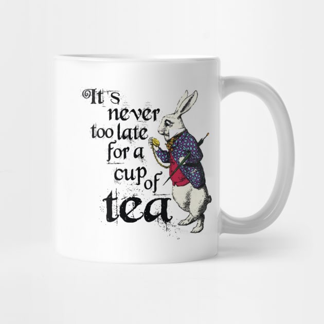 Vintage Alice in The Wonderland Rabbit Mug by MyQuirkyGifts